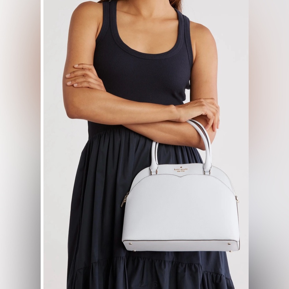 KATE SPADE ♠️White Dove Dome Payton Satchel | Leather, Convertible
